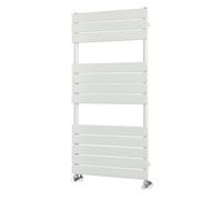 Milano Lustro White Flat Panel Heated Towel Rail - 1200mm x 600mm