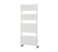 Milano Lustro White Flat Panel Heated Towel Rail - 975mm x 450mm