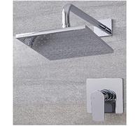 MILANO Manual Mixer Valve 300mm Square Shower Head Wall Mounted Arm Chrome