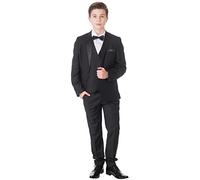 Milano Mayfair Boys 5 Piece Black Tuxedo Suit (as8, Age, 12_Months, 18_Months, 12-18 Months)