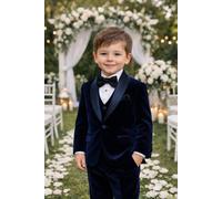 Milano Mayfair Boy's Edgar Tuxedo Suit - Navy Velvet | Size: 10 Years Milano Mayfair Navy 10 Years