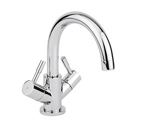 Milano Mirage Modern Mono Bathroom Basin Mixer Tap Swivel Spout - Chrome