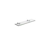 Milano Mirage - Modern Wall Mounted Bathroom Glass Shelf with Chrome Brackets - 500mm Length