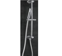 Milano Mirage Pencil Hand Shower Handset Hose Integrated Elbow Riser Rail - Chrome