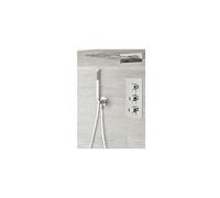 Milano Mirage Thermostatic Mixer Valve 200mm x 500mm Waterblade Shower Head Handset - Chrome