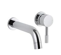Milano Mirage Wall Mounted Bathroom Basin Mixer Tap Lever Handle - Chrome