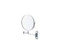 Milano Mirage Wall Mounted Round Double Sided Extendable 2x Magnification Bathroom Shaving Mirror