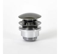 Milano Modern Push Button Universal Slotted Unslotted Bathroom Basin Sink Waste - Aged Gold