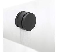 Milano Nero Modern Overflow Bath Filler Tap Pop Up Click Clack Waste - Black