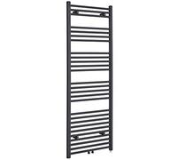 Milano Neva 800W Anthracite Round Bar Electric Heated Towel Rail - 1600mm x 500mm