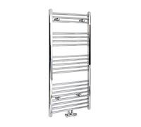 Milano Neva Chrome Middle Connection Heated Towel Rail - 1188mm x 500mm