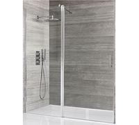 Milano Portland Chrome Single Hinged Frameless Shower Door - 1460mm