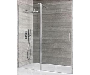 Milano Portland Chrome Single Hinged Frameless Shower Door - 1700mm