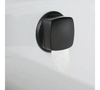 Milano Preto Modern Overflow Bath Filler Tap and Pop Up Click Clack Waste - Black