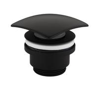 Milano Push Button Universal Slotted Unslotted Bathroom Basin Sink Waste - Black