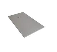 Milano Rasa Light Grey Low Profile Rectangular Textured Slate Effect Shower Tray - 1500mm x 800mm