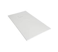 Milano Rasa White Low Profile Rectangular Textured Slate Effect Shower Tray - 1700mm x 900mm