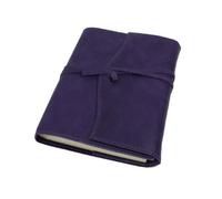 Milano Refillable Handmade Italian Aubergine/Purple Leather Address Book - 12 x 17 cm