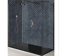 Milano Rosso Matte Bronze Corner Shower Enclosure Graphite Tray - 1500mm x 800mm