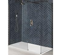 Milano Rosso Matte Bronze Corner Shower Enclosure White Tray - 1400mm x 800mm
