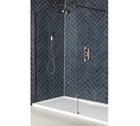 Milano Rosso Matte Bronze Shower Enclosure White Tray - 1700mm x 900mm
