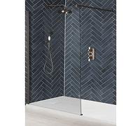Milano Rosso Matte Bronze Wet Room Shower Enclosure White Tray - 1200mm x 900mm