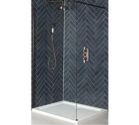 Milano Rosso Matte Bronze Wet Room Shower Enclosure White Tray - 900mm x 760mm