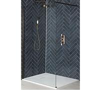 Milano Rosso Matte Bronze Wet Room Shower Enclosure White Tray - 900mm x 800mm