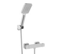 Milano Rune Square Thermostatic Bar Mixer Valve Multifunction Hand Shower - Chrome