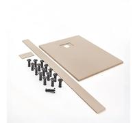 MILANO Sand Textured Rectangular Shower Tray Riser Kit 1700 x 800mm | SMC Construction. Low Profile Design. Contemporary Style. Textured Surface. Reversible Installation. Waste Included.