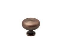 Milano Traditional Bronze Round Bathroom Furniture Drawer Cupboard Cabinet Pull Handles - Pack of 1