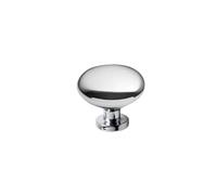 Milano Traditional Chrome Round Bathroom Furniture Drawer Cupboard Cabinet Pull Handles - Pack of 1