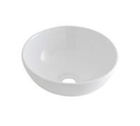 MILANO White Ceramic Round Countertop Bathroom Basin Sink 280mm | Ceramic Construction. Round Design. Contemporary Style. Countertop Installation. Not Fitted With Tap Holes.