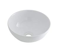 MILANO White Ceramic Round Countertop Bathroom Basin Sink 320mm | Ceramic Construction. Round Design. Contemporary Style. Countertop Installation. Not Fitted With Tap Holes.