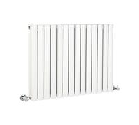 MILANO White Horizontal Double Oval Panel Radiator 635 x 826mm