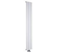 MILANO White Vertical Single Flat Panel Aluminium Radiator 1800 x 280mm