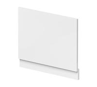 Milano White Waterproof Straight Bath End Panel - 800mm
