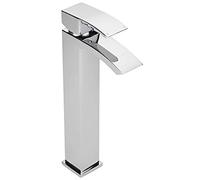 Milano Wick Modern High Rise Mono Bathroom Basin Mixer Tap Lever Handle - Chrome