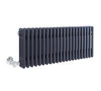 Milano Windsor 1200W Anthracite Cast Iron Style 3 Column Electric Radiator - 300mm x 1010mm