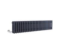 Milano Windsor 1200W Anthracite Cast Iron Style 3 Column Electric Radiator - 300mm x 1190mm