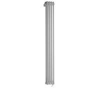 Milano Windsor 600W White Cast Iron Style Vertical 2 Column Electric Radiator - 1500mm x 200mm