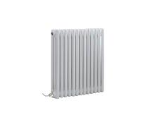 Milano Windsor 800W White Cast Iron Style 3 Column Electric Radiator - 600mm x 605mm