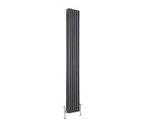 Milano Windsor Anthracite Cast Iron Style Vertical Triple Column Radiator - 1800 x 290mm