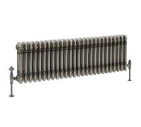 Milano Windsor Raw Metal Cast Iron Style Horizontal Triple Column Radiator - 300mm x 1190mm