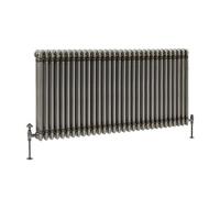 Milano Windsor Raw Metal Cast Iron Style Horizontal Triple Column Radiator - 750mm x 1415mm