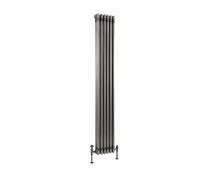 Milano Windsor Raw Metal Cast Iron Style Vertical Triple Column Radiator - 1800 x 290mm