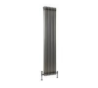 Milano Windsor Raw Metal Cast Iron Style Vertical Triple Column Radiator - 1800mm x 380mm