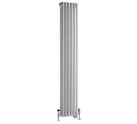 Milano Windsor White Cast Iron Style 2 Column WiFi Dual Fuel Radiator Valves - 1500mm x 290mm