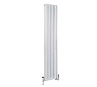 Milano Windsor White Cast Iron Style 3 Column Dual Fuel Radiator Valves - 1800mm x 380mm
