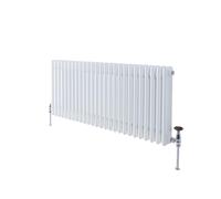 Milano Windsor White Cast Iron Style Horizontal Triple Column Radiator - 500mm x 1190mm